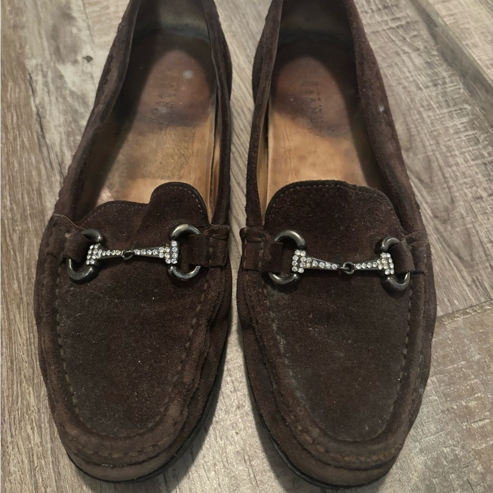 Barneys New York size 8 brown suede shoes